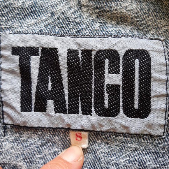 Vintage Tango Women's Blue Light Wash Denim Jacket Size 8 - Picture 4 of 10